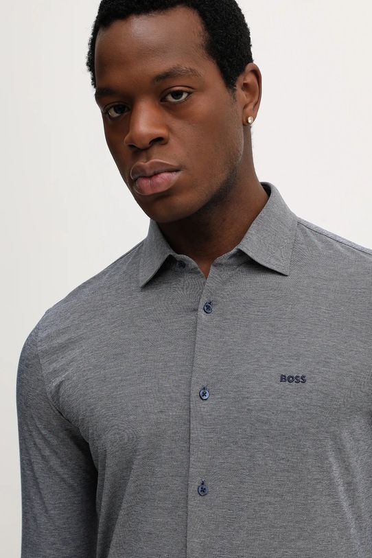 Pamučna košulja BOSS Orange plava 50519748