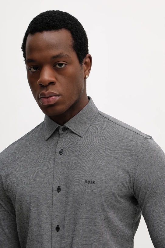 BOSS Orange koszula bawełniana szary 50519748