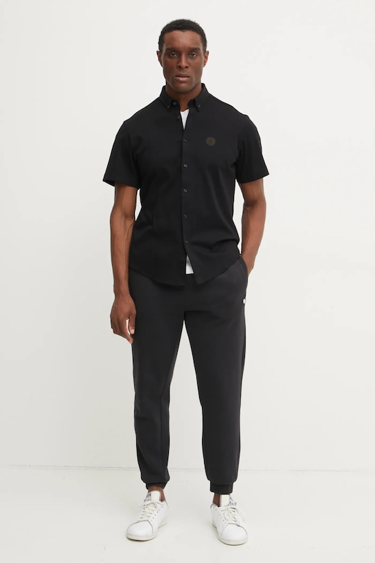 Bombažna srajca BOSS Green 50533149 črna SS25