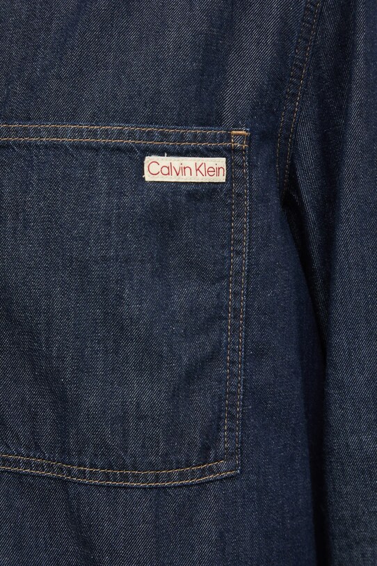 Košeľa Calvin Klein Jeans J30J326584 tmavomodrá SS25