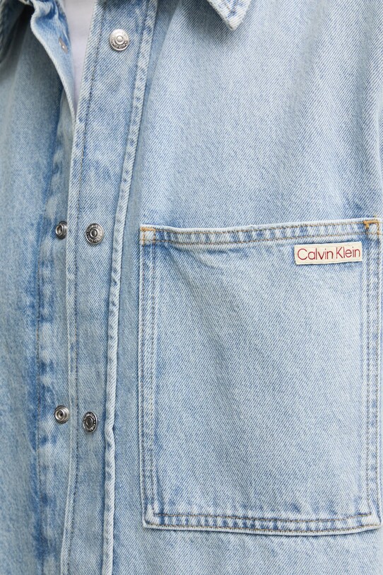 Джинсовая рубашка Calvin Klein Jeans J30J327021 голубой SS25