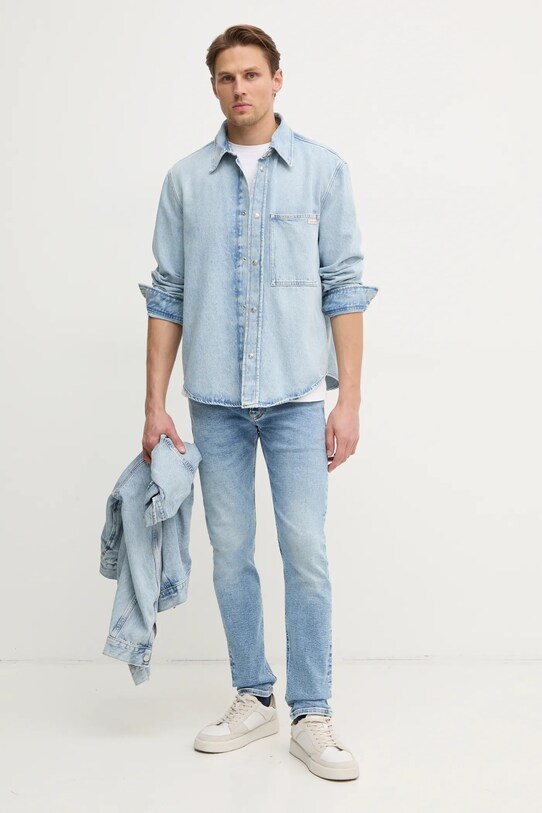 Одежда Джинсовая рубашка Calvin Klein Jeans J30J327021 голубой