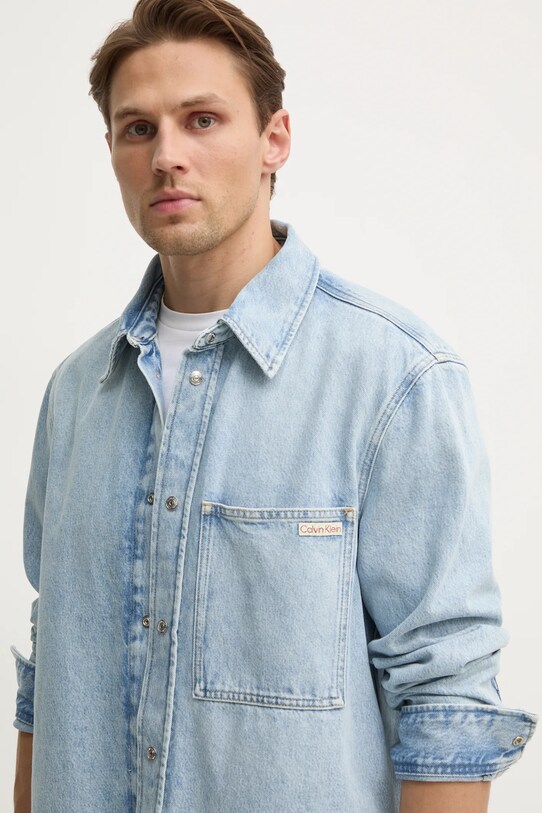Джинсовая рубашка Calvin Klein Jeans J30J327021 голубой