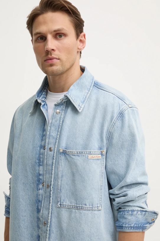 Rifľová košeľa Calvin Klein Jeans J30J327021 modrá