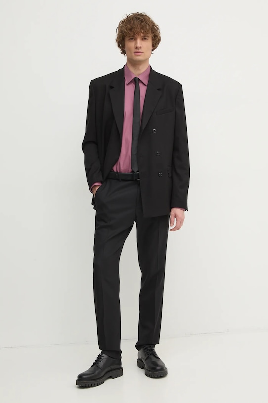 Одяг Бавовняна сорочка BOSS 50532875 рожевий