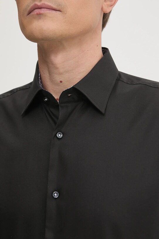 BOSS koszula bawełniana 50532875 czarny SS25