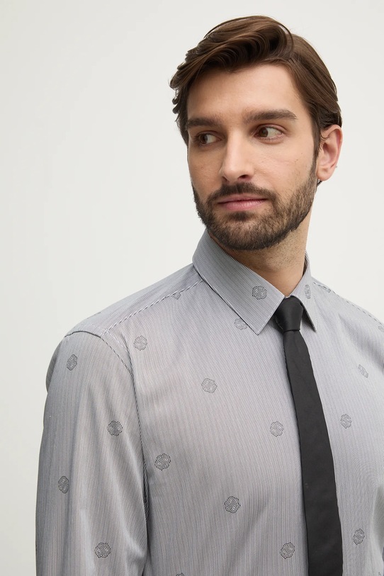 BOSS cămașă din bumbac gri 50533044