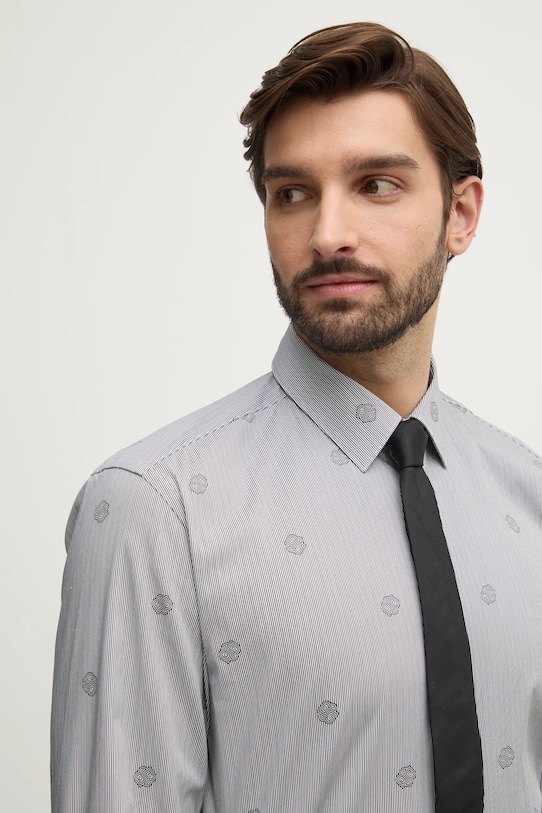 BOSS cămașă din bumbac gri 50533044