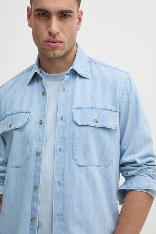 Τζιν πουκάμισο BOSS μπλε 50527795