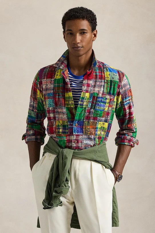 Bavlnená košeľa Polo Ralph Lauren regular viacfarebná 710958256