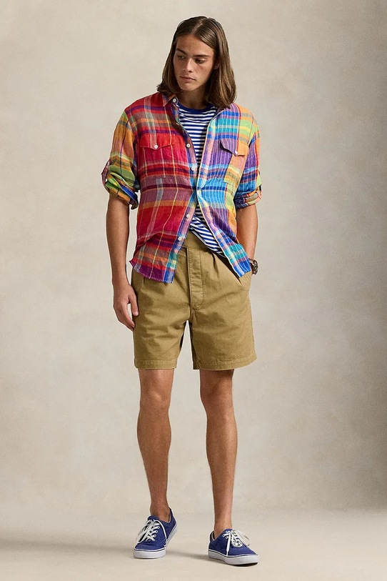 Odzież Polo Ralph Lauren koszula lniana 710958322 multicolor