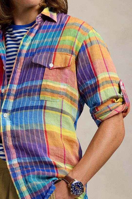 Polo Ralph Lauren cămașă de in multicolor 710958322