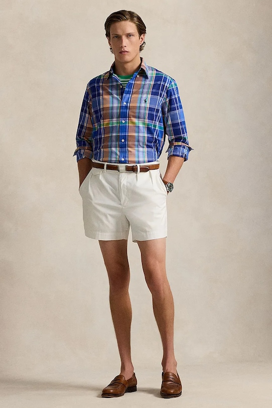 Îmbrăcăminte Polo Ralph Lauren camasa din bumbac 710960639 albastru