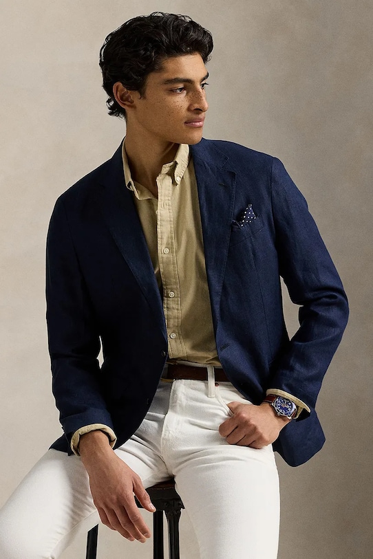 Bavlněná košile Polo Ralph Lauren 710960643 béžová