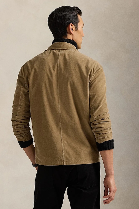 Бавовняна сорочка Polo Ralph Lauren 710961267 бежевий SS25