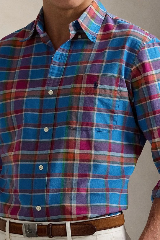 Памучна риза Polo Ralph Lauren син 710961339