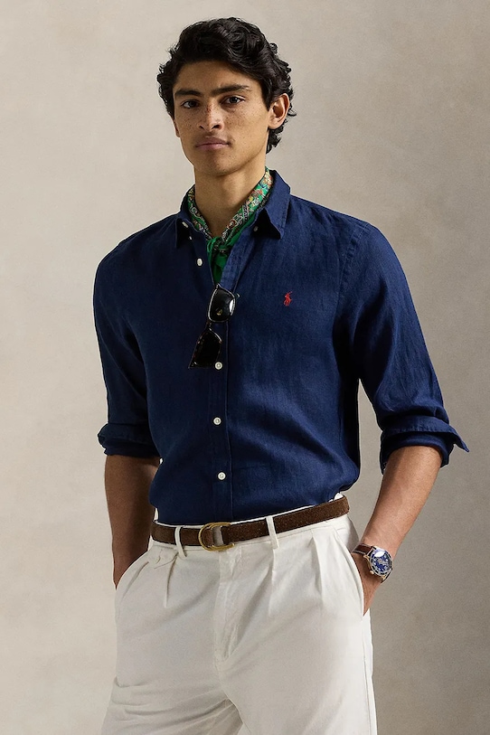 Polo Ralph Lauren camasa de in lung bleumarin 710966295