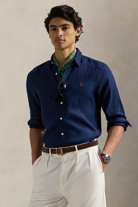 Polo Ralph Lauren camasa de in lung bleumarin 710966295