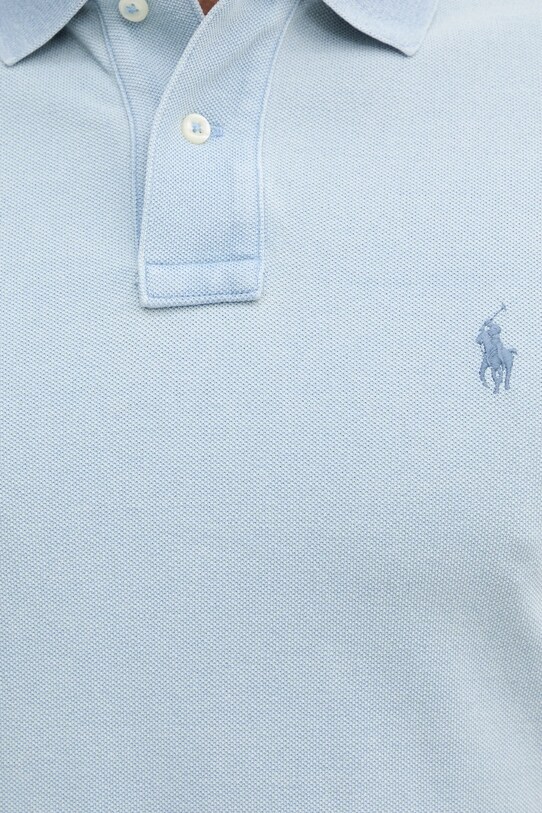 Bavlněné polo tričko Polo Ralph Lauren 710970582 modrá