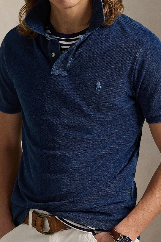 Pamučna polo majica Polo Ralph Lauren plava 710970582