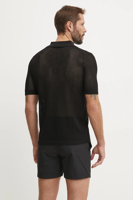 Ρούχα Πουκάμισο Calvin Klein KM0KM01087 μαύρο