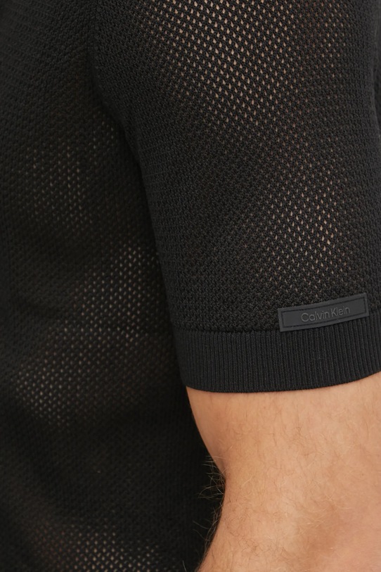 Πουκάμισο Calvin Klein KM0KM01087 μαύρο