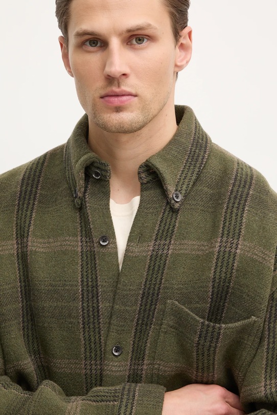 Won Hundred camasa din lana verde 3429.14271