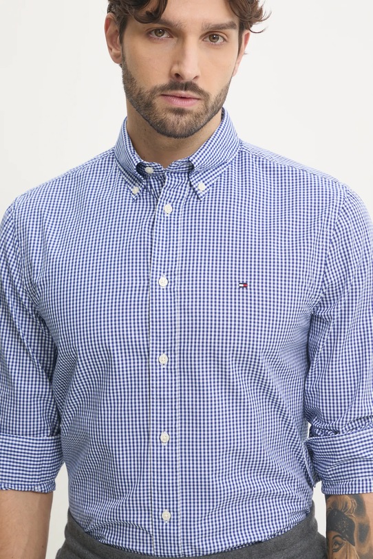 Bavlněná košile Tommy Hilfiger MW0MW37548 námořnická modř