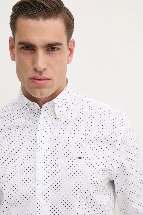 Bavlnená košeľa Tommy Hilfiger MW0MW37554 biela