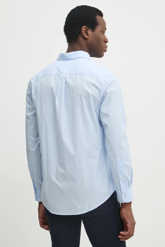 Odzież Tommy Hilfiger koszula bawełniana MW0MW37554 niebieski