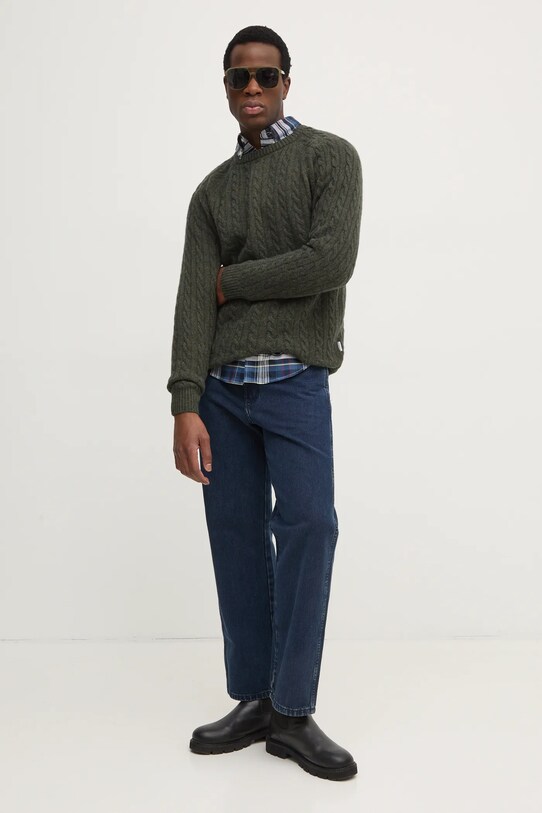 Tommy Hilfiger cămașă din bumbac MW0MW37566 bleumarin SS25