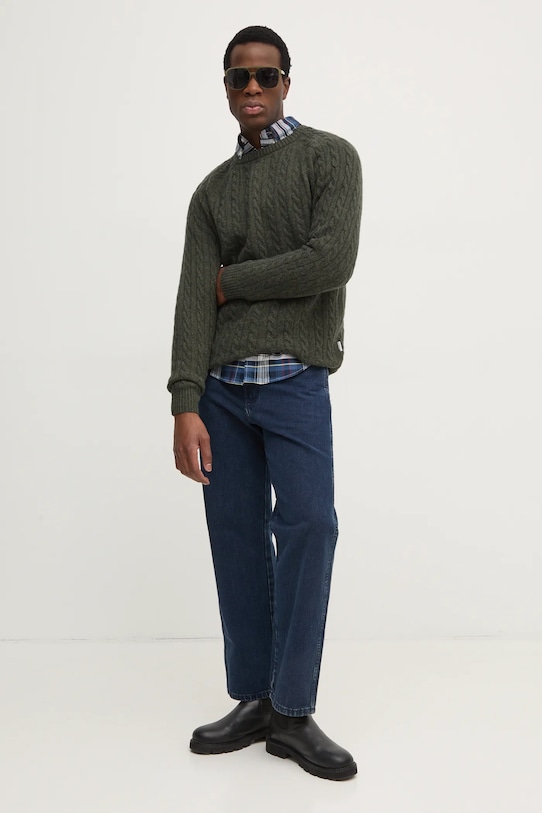 Bavlněná košile Tommy Hilfiger MW0MW37566 námořnická modř SS25