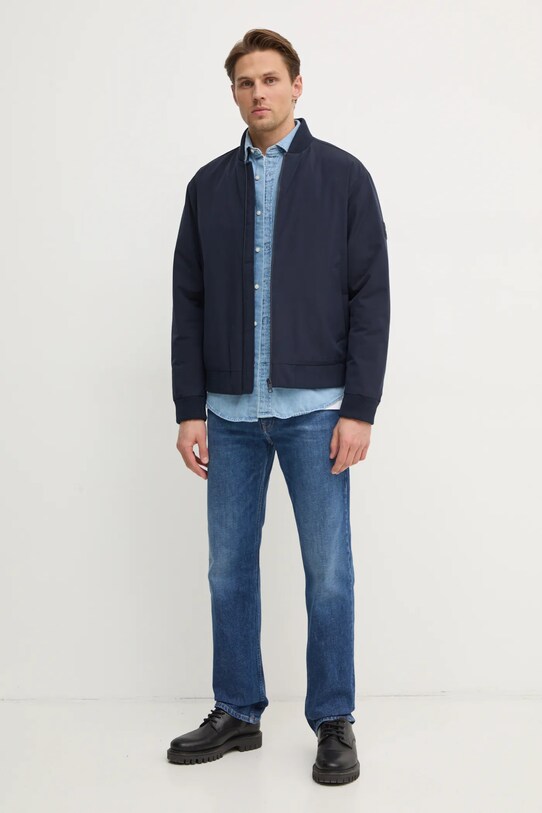 Tommy Hilfiger cămașă din denim MW0MW37581 albastru SS25