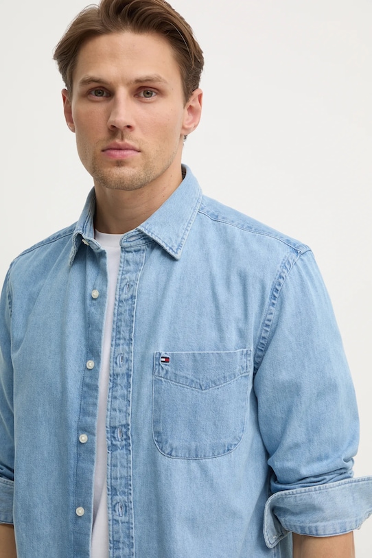 Tommy Hilfiger koszula jeansowa niebieski MW0MW37581