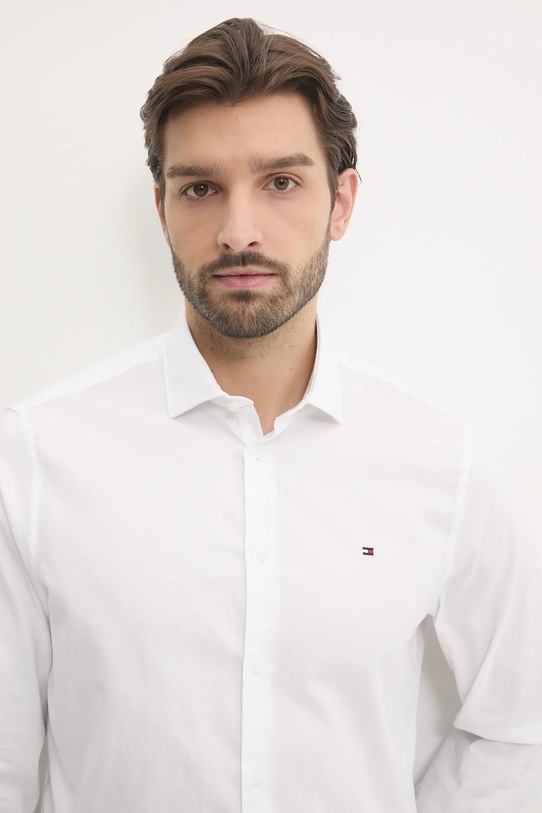 Pamučna košulja Tommy Hilfiger bijela MW0MW37597