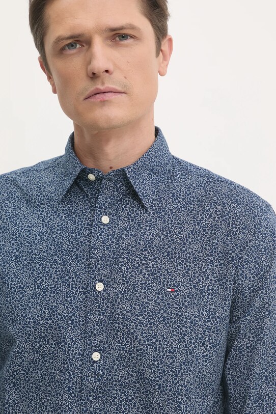 Бавовняна сорочка Tommy Hilfiger MW0MW38089 темно-синій