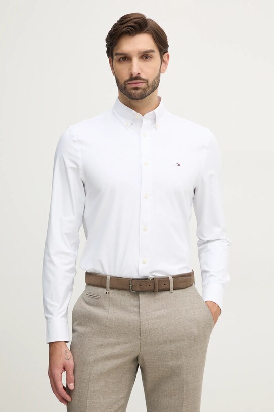 Tommy Hilfiger camasa lung alb MW0MW39004