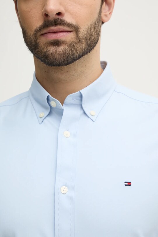 Tommy Hilfiger koszula MW0MW39004 niebieski SS25