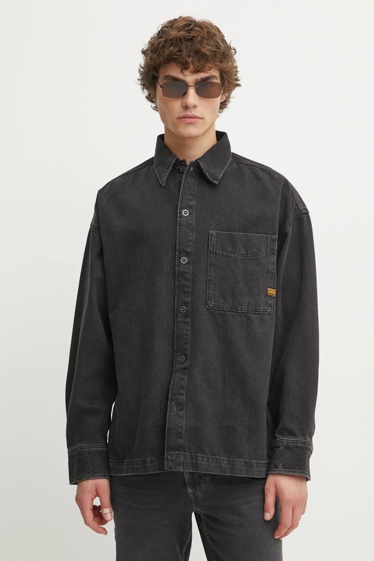 G-Star cămașă din denim negru D23007.D772