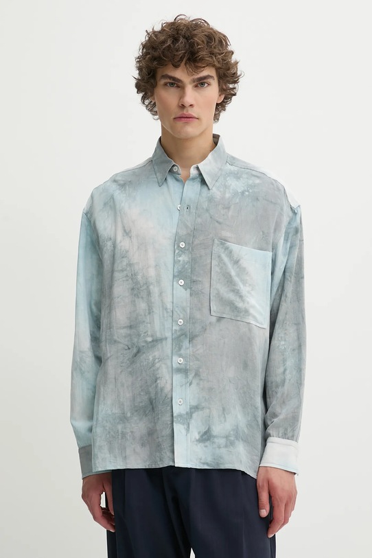 Πουκάμισο με μείγμα από λινό IRO casual μπλε MP18NARCISSE