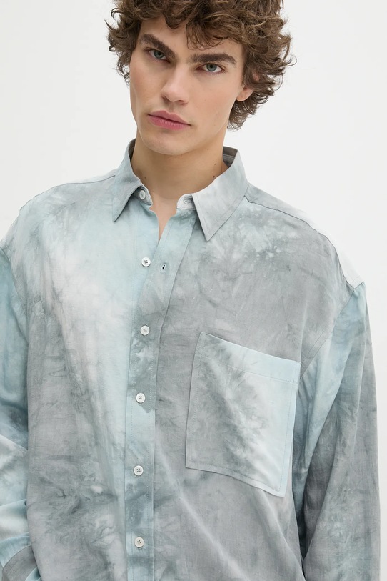 Πουκάμισο με μείγμα από λινό IRO μπλε MP18NARCISSE
