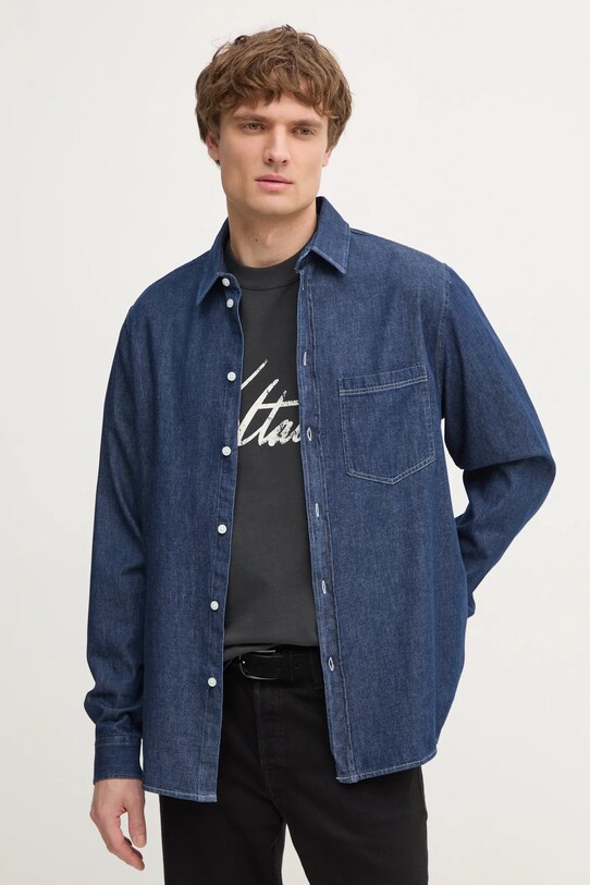 Samsoe Samsoe camasa jeans bleumarin M24400042