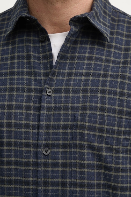 Bavlnená košeľa Samsoe Samsoe M24400039 tmavomodrá