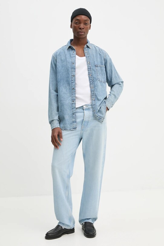 Джинсова сорочка Samsoe Samsoe M24400076 блакитний SS25