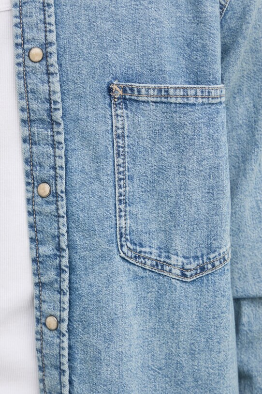 Джинсова сорочка Samsoe Samsoe M24400076 блакитний