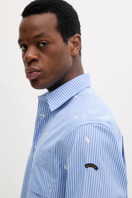 Paul&Shark cămașă din bumbac albastru 25413240