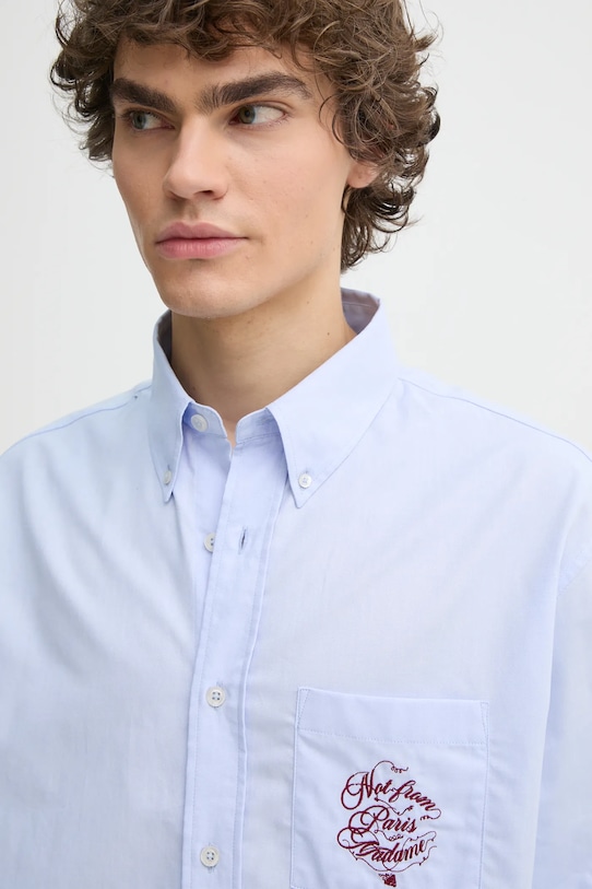 Drôle de Monsieur camicia in cotone La Chemise Slogan Vignes F.SH199.CO116.LBE