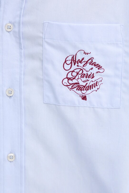 Drôle de Monsieur koszula bawełniana La Chemise Slogan Vignes F.SH199.CO116.LBE