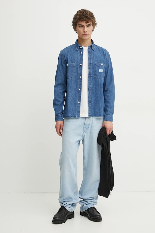 Marc O'Polo camicia in cotone 5000005503 blu SS25