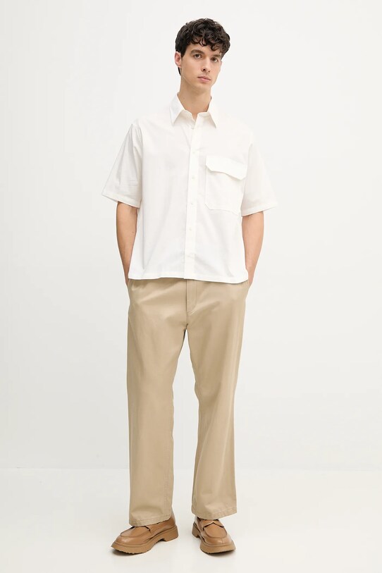 Armani Exchange cămașă din bumbac XM000449.AF13167 bej SS25